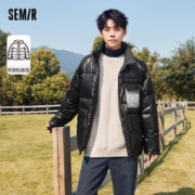 Semir 森马 棉服男冬季外套oversize潮酷字母立领帅气机能风保暖新款