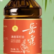 岳露双低清香菜籽油5L 低芥酸 非转基因  物理压榨 食用油