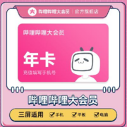 bilibili 哔哩哔哩 大会员年卡 12个月 1年卡