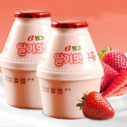 Binggrae 宾格瑞 新鲜草莓牛奶 238ml*4 韩国进口 牛奶鲜牛奶