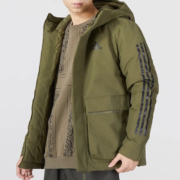 京东百亿补贴：adidas 阿迪达斯 外套男秋冬运动服 绿色保暖棉衣