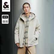 杰克琼斯 奥莱秋冬BSQ夹克外套款涂鸦连帽棉服外套男男衣服