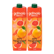 gomolo 果满乐乐 原装进口100%西柚汁 1L*2瓶