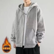 GSLONG 港士龙 重磅连帽加绒开衫卫衣男情侣美式潮牌同款卫衣夹克上衣外套潮