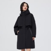 BOSIDENG 波司登 2022新款女式工装派克中长连帽时尚保暖甜酷羽绒服