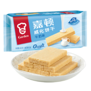 Plus会员:嘉顿 Garden 威化饼干牛奶味200g夹心零食休闲食品