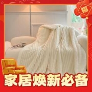 爆卖年货：AIDLI A类兔毛绒双层加厚盖毯 150*200 3.2斤