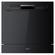 美的（Midea）出品华凌10套洗碗机vie7/vie6 家用嵌入可安装 全自动热风烘干 二星消毒除菌洗碗机 洗碗消毒一体机智能洗碗机vie7 黑色