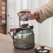 PAKCHOICE 玻璃煮茶壶2023新款透明耐高温蒸泡茶专用围炉煮茶器电陶炉烧水壶