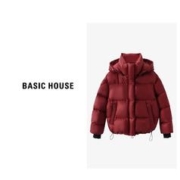 BASICHOUSE 百家好 Basic House/百家好高品质90鸭绒加厚羽绒服女秋冬新保暖230克重
