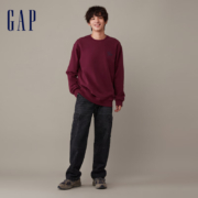 限尺码：Gap 碳素软磨抓绒保暖卫衣 841408  酒红色 180/100A(XL)亚洲尺码
