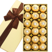 费列罗（FERRERO）榛果夹心巧克力礼盒实用跨年货元旦新年礼物生日礼物送女朋友老婆 费列罗18粒金色款 礼盒装 225g