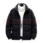 JEEP SPIRIT吉普 棉服男立领外套 黑色 XL 1件