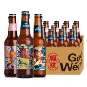 帼纹 三口味混合装（白桃/橙香/白啤）300ml*12瓶 整箱装