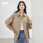 DUIBAI 对白 女式复古拼接衬衫外套 DDC191T