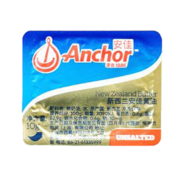 安佳(Anchor)新西兰进口 动物黄油淡味无盐10g*20 烘焙早餐小粒包装