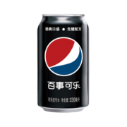 百事可乐 无糖黑罐 Pepsi 碳酸饮料 常规 330ml*24听 整箱装  百事出品