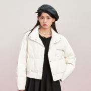 Ledin 乐町 朋克风 三防立领 短款羽绒服