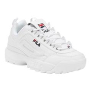 FILA 斐乐 女鞋斐乐破坏者2代时尚休闲跑步厚底增高老爹鞋小白鞋潮