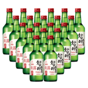 真露韩国进口烧酒20.1°竹炭酒 360ml*20瓶 整箱装 年货送礼