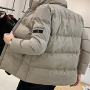限移动端：ZEKE 泽克 棉服男冬季加厚修身立领棉衣男大码休闲棉袄外套男M005 卡其 2XL