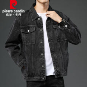 皮尔·卡丹 皮尔卡丹夹克男冬季潮流韩版修身长袖牛仔外套男男装上衣BLY6016黑色XL码