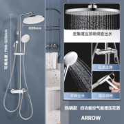 箭牌（ARROW） 淋浴花洒套装铜龙头沐浴家用浴室淋雨喷头顶喷花洒冷热淋浴喷头 【D款】红点奖背喷花洒3354MS-P