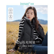INMAN 茵曼 休闲百搭羽绒服女马甲加厚外穿立领外套18348|209 黑色 S