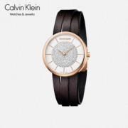 凯文克莱（Calvin Klein）CK罗马鞋系列 守护棕 皮质表带石英表S码 K2R2STGW（表盘:32MM）