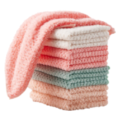 概率券、plus会员：贝乐凯（BEILEKAI）抹布 洗碗布 25*25CM 10条装 加厚珊瑚绒