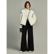 8日10点：ELLE 90鹅绒 撞色立领 轻薄羽绒服