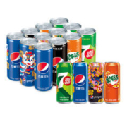 限移动端、京东百亿补贴：pepsi 百事 可乐 Pepsi 可乐汽水 年货 2024新年装礼盒 组合装 330ml*12听