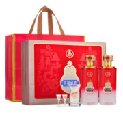再降价：五粮液 喜福盛世 福禄 浓香型白酒 52度 500ml*2瓶 礼盒装