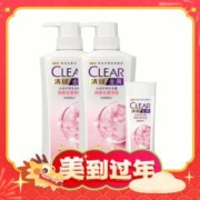 爆卖年货、88VIP：CLEAR 清扬 樱花去屑洗发水 500g*2+100g