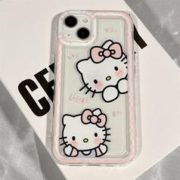 倾雪 卡通少女心hellokitty粉色凯蒂猫适用iPhone14手机壳硅胶软壳全包防摔