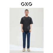 GXG 男装 商场同款费尔岛系列宽松锥型牛仔裤 2022年冬季新品