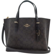 蔻驰COACH【官方直供】女士中号单肩斜挎包PVC深棕色C4250IMAA8
