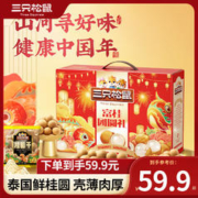 三只松鼠 年货礼盒龙眼干桂圆干礼盒750g皮薄肉厚特产泡水蜜饯节日送礼