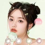 拍2件拉拜诗伞语大直径半年抛美瞳2片