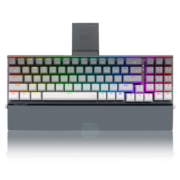 红龙（REDRAGON）RS78 三模热插拔游戏办公机械键盘PBT渐变键帽RGB灯光客制化 渐变灰-青玉轴