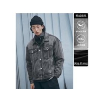 GXG 冬季热卖休闲保暖翻领牛仔短款羽绒服男士外套