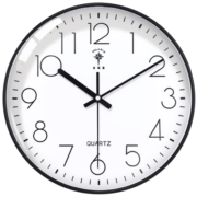北极星（POLARIS）挂钟客厅家用时钟现代简约轻奢挂钟时尚智能钟表 2536黑色石英款