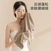 25日10点、限量3000件：京东京造 5A级抗菌毛巾 115g加厚云柔2条 棕+灰