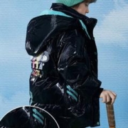 SNOOPY 史努比 儿童免洗羽绒服 黑色 160