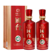 GUOTAI 国台 国标 2018年酿造 酱香型白酒 53度 500mL 2瓶 送礼袋