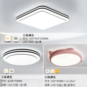 雷士照明nvc 卧室灯儿童灯吸顶灯套餐 遥控/智能/高显/全光谱/多款可选 组合装 2.1 简影+儿童灯
