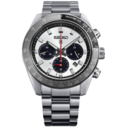 精工（SEIKO） 手表PROSPEX系列熊猫迪太阳电能三眼针钢带夜光100米防水腕表 大表盘黑白SSC911P1