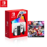 20点开始：Nintendo 任天堂 国行 Switch OLED版 游戏机 配白色Joy-Con & 马力欧卡丁车8豪华版 兑换卡