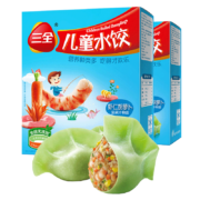 plus会员：三全 儿童水饺 虾仁胡萝卜口味 300g*2盒 84只 组合装 *4件