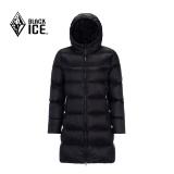 BLACKICE 黑冰 蓬中长款轻量修身连帽羽绒服XYJ588653F